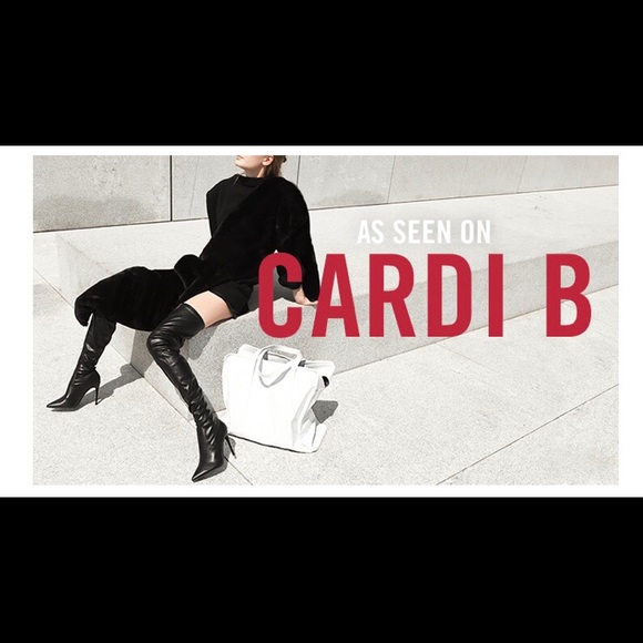 steve madden thigh high boots cardi b